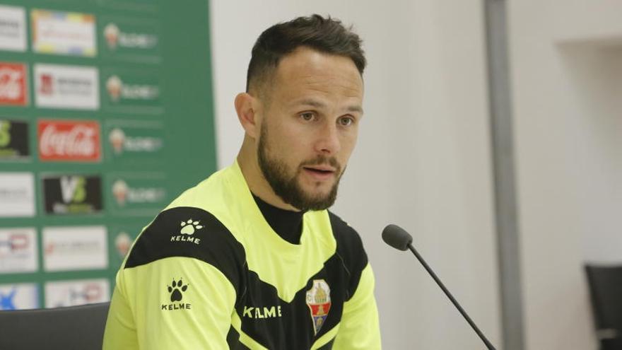 Iván Sánchez, durante la rueda de Prensa de este miércoles