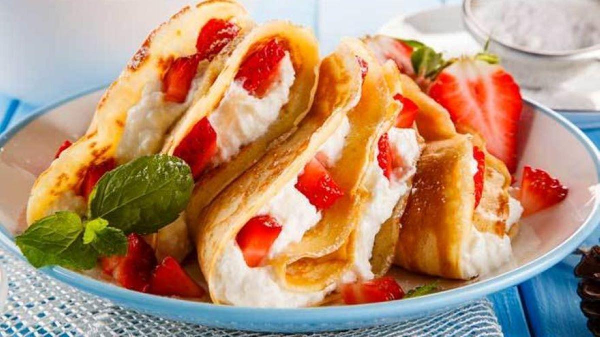 Crepes sin harina, con tan solo dos ingredientes y bajas en calorías