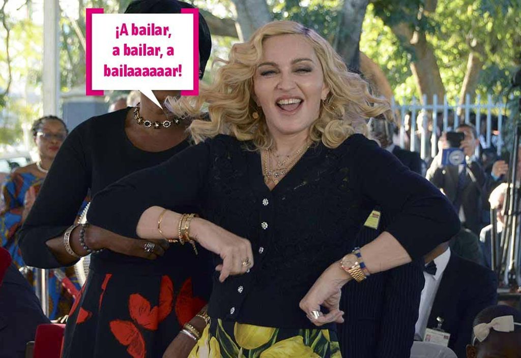 Madonna durante un viaje a Malawi