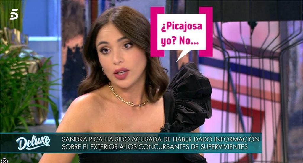 Sandra Pica en Salvame Deluxe hablando de Supervivientes