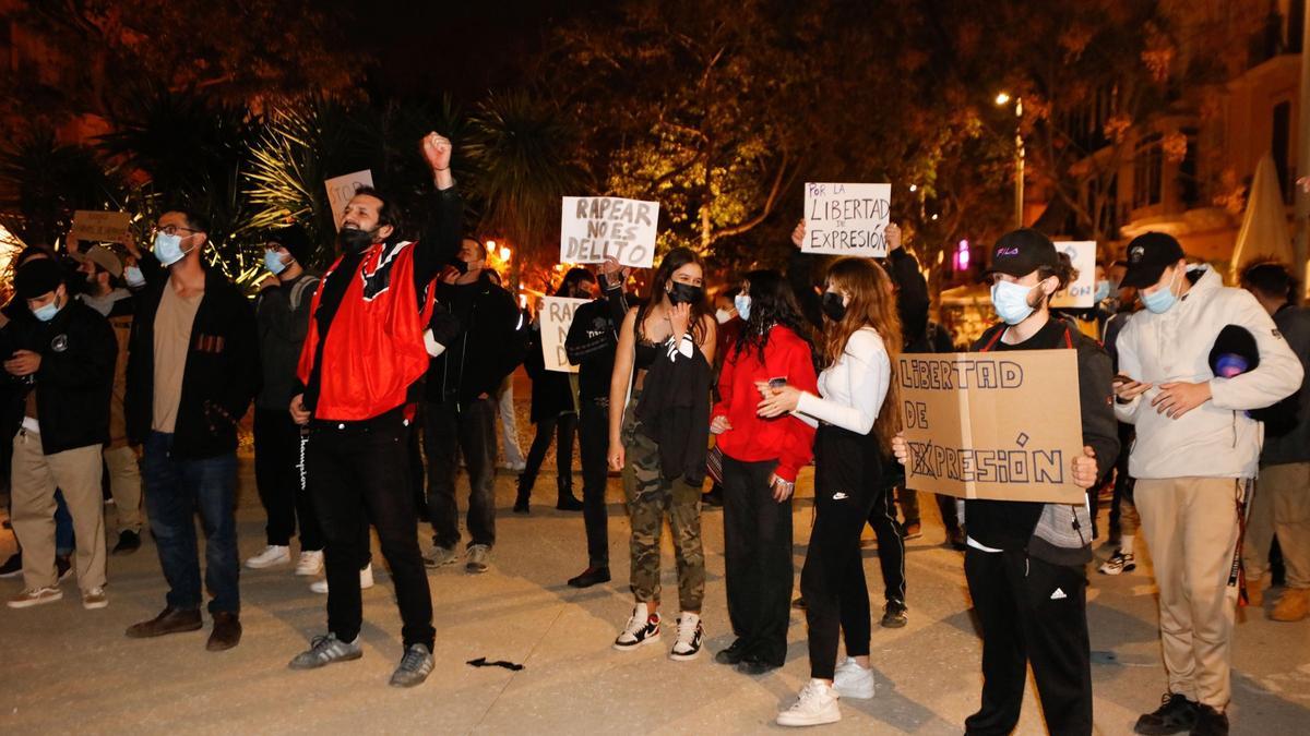 Otro momento de la protesta en Vara de Rey.