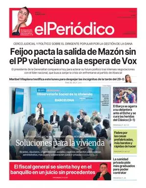 La portada de EL PERIÓDICO del 3 de noviembre de 2025
