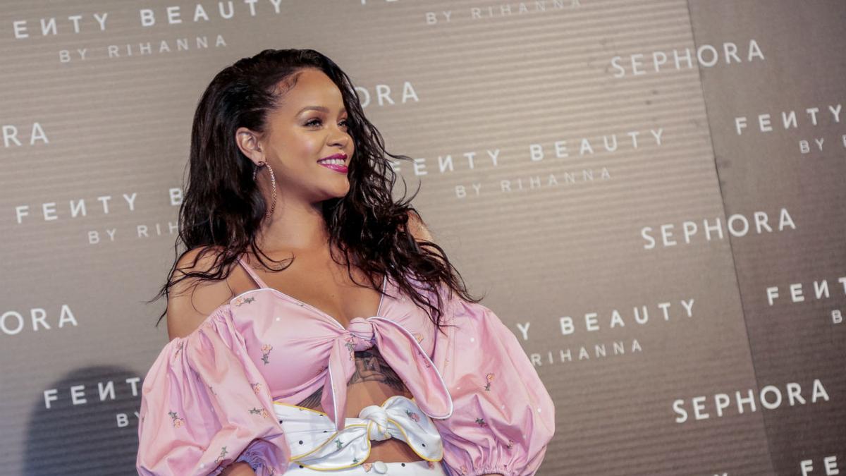 Rihanna en la presentación de Fenty Beauty en España