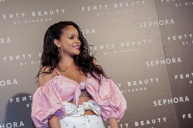 Rihanna en la presentación de Fenty Beauty en España