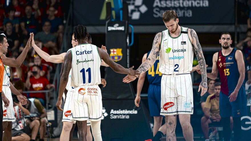 Las notas de los jugadores del Unicaja en el segundo partido frente al Barça