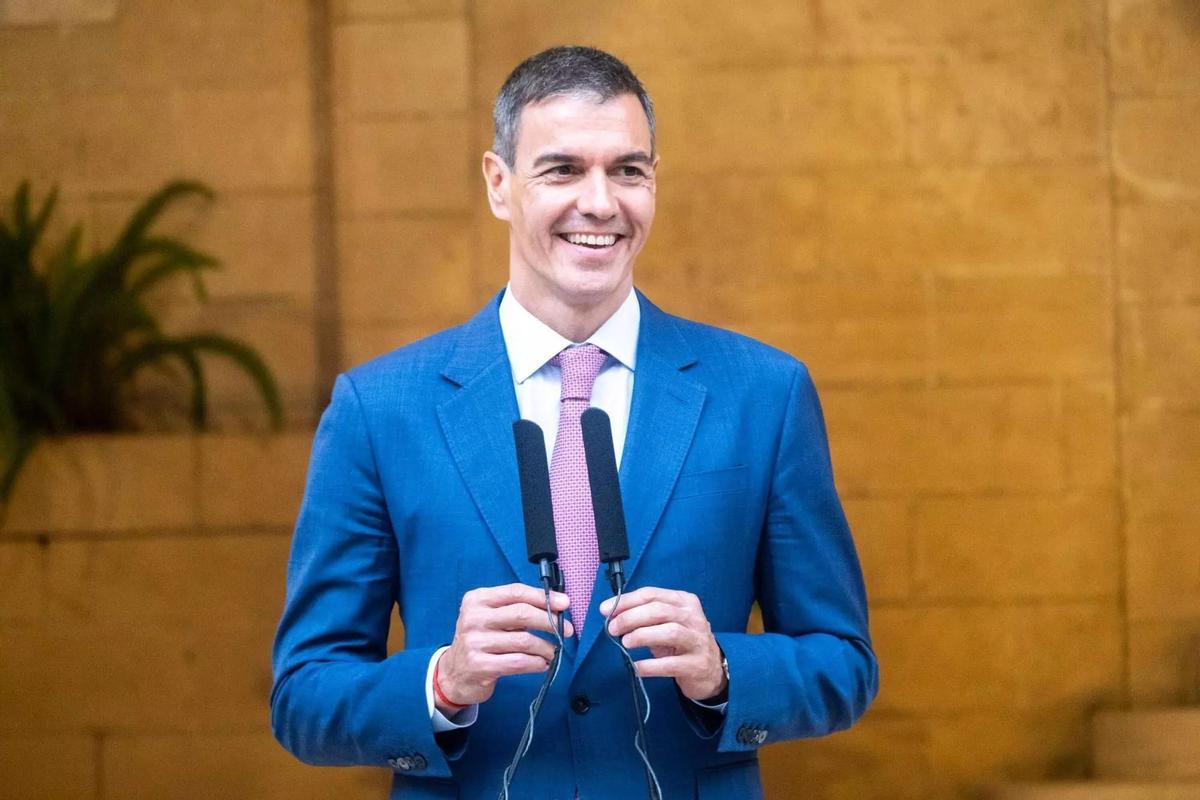 Pedro Sánchez beim Königsempfang.