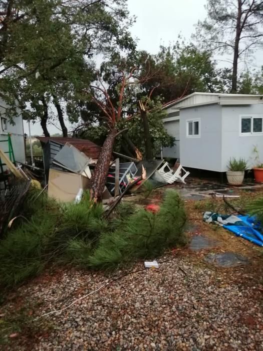 Un tornado destrossa un càmping a Gualba