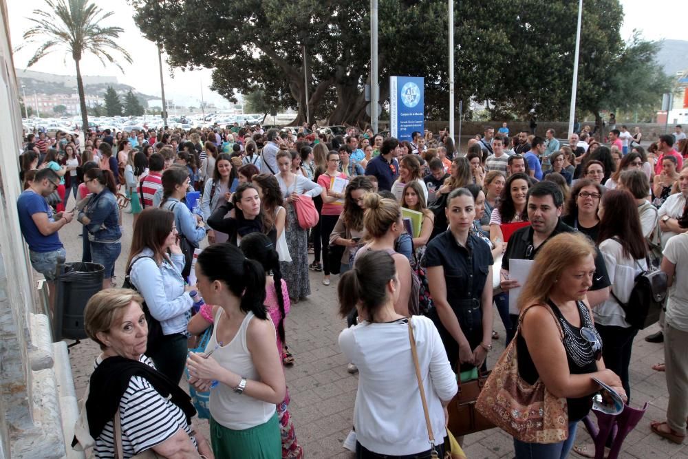 Aspirantes en uno de los tribunales de Cartagena