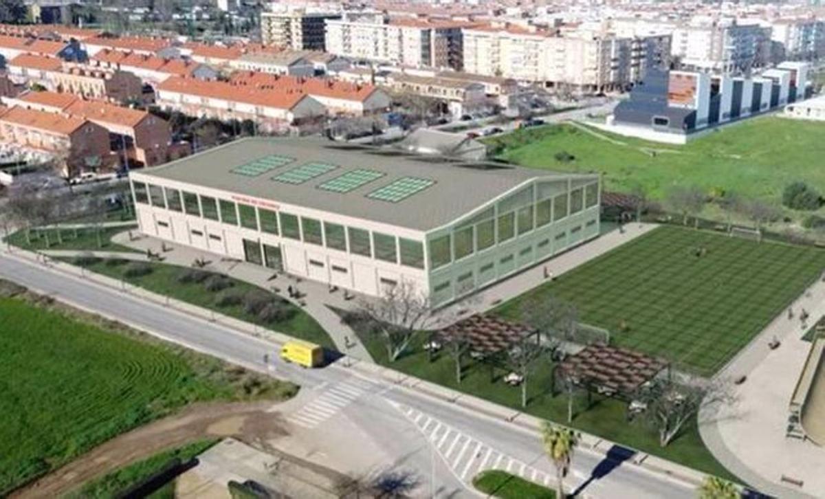 Infografía de la piscina climatizada de Nuevo Cáceres.