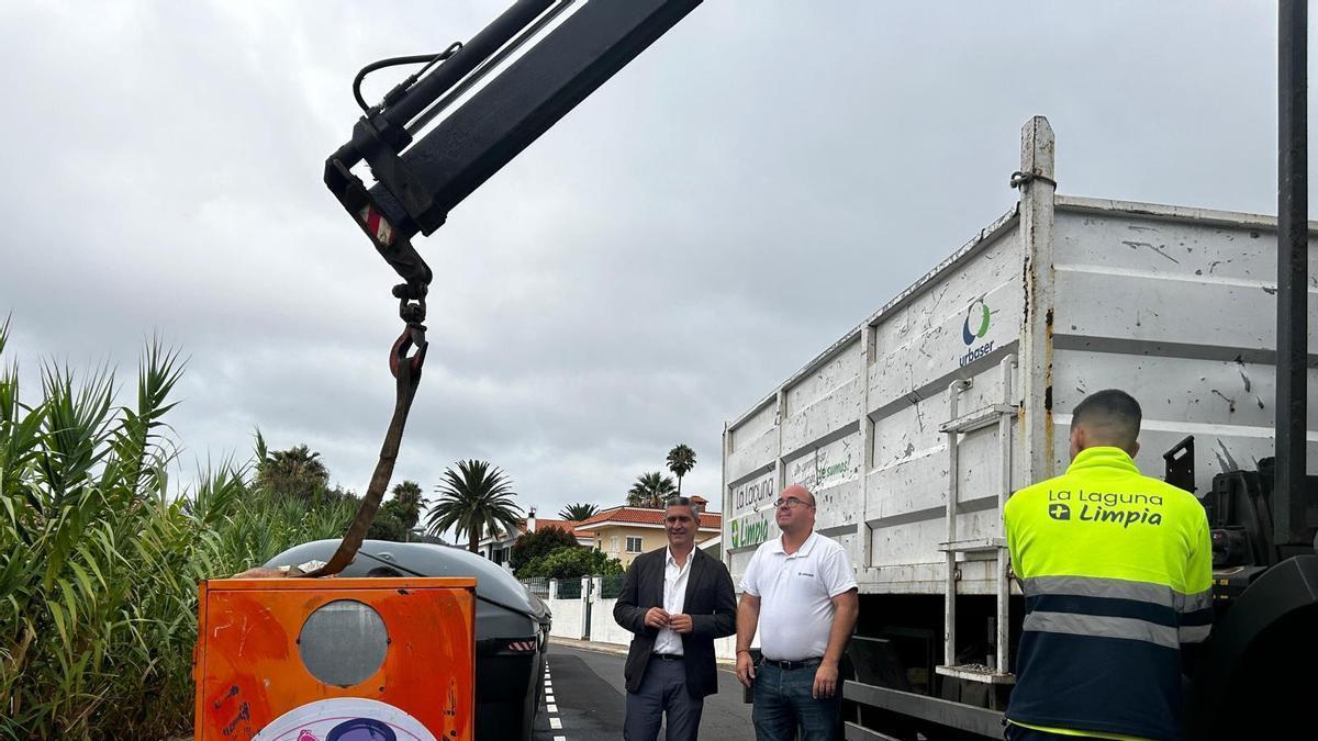 Contenedores de basura en La Laguna