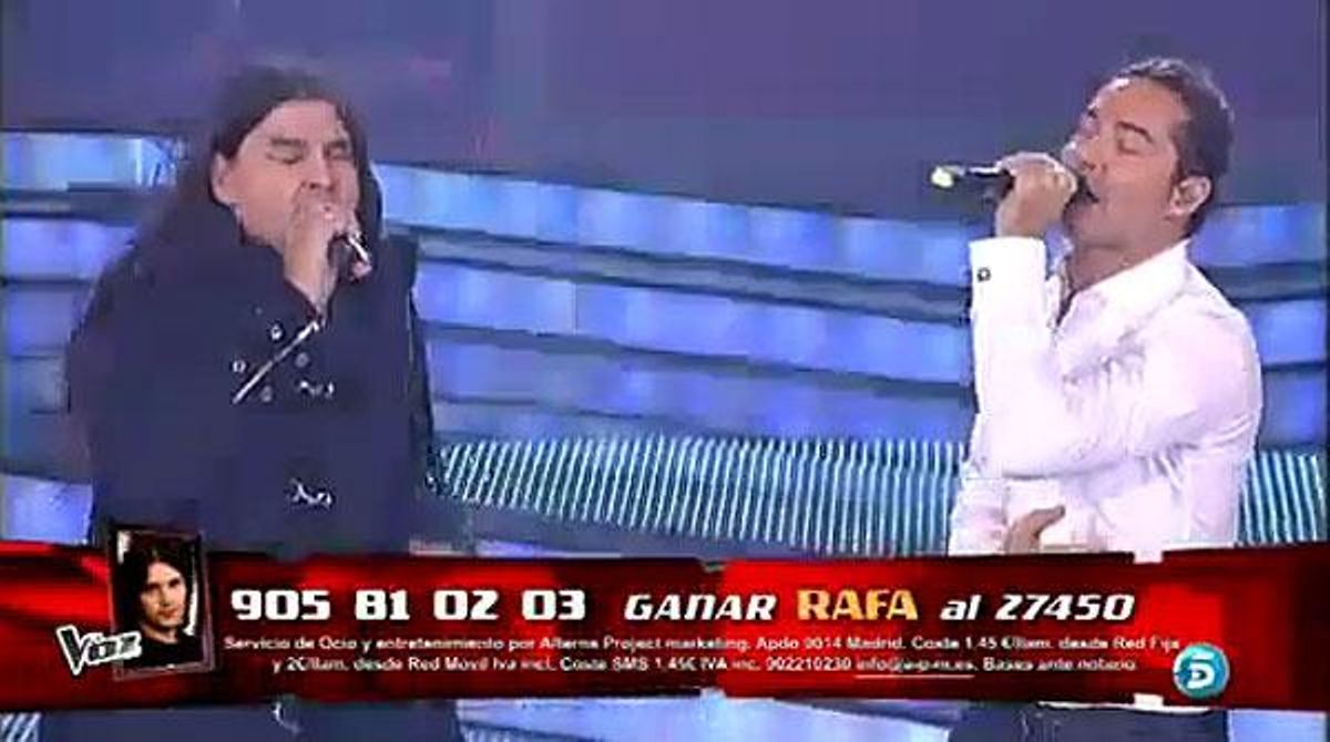 Bisbal i Rafa en la final de ’La voz’