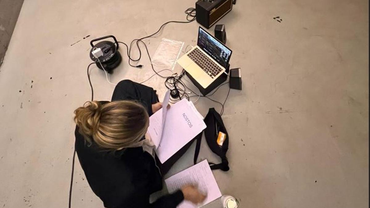 Un momento de la obra de teatro.