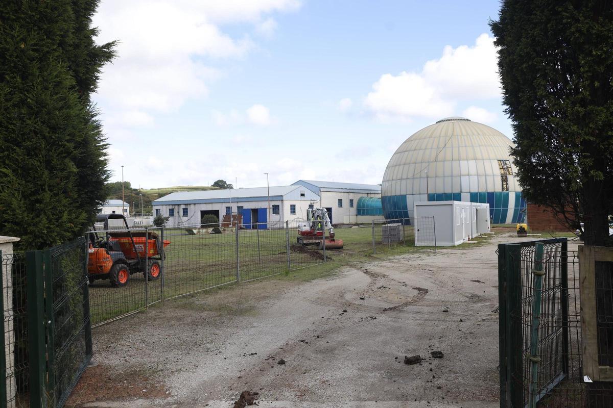 Estación depuradora de Maqua, en obras, semanas atrás.