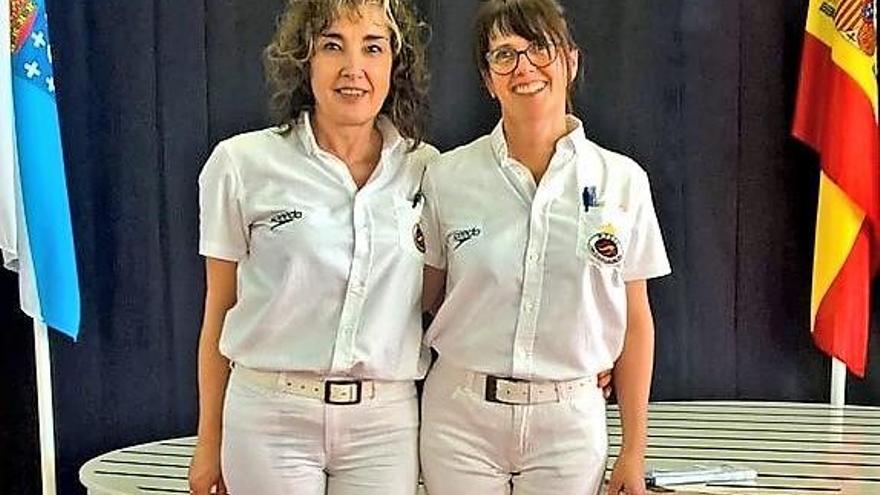 Cristina Montalbán y Pilar Huerta, árbitros de la Federación Balear en este Nacional.