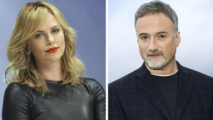 Charlize Theron y David Fincher.
