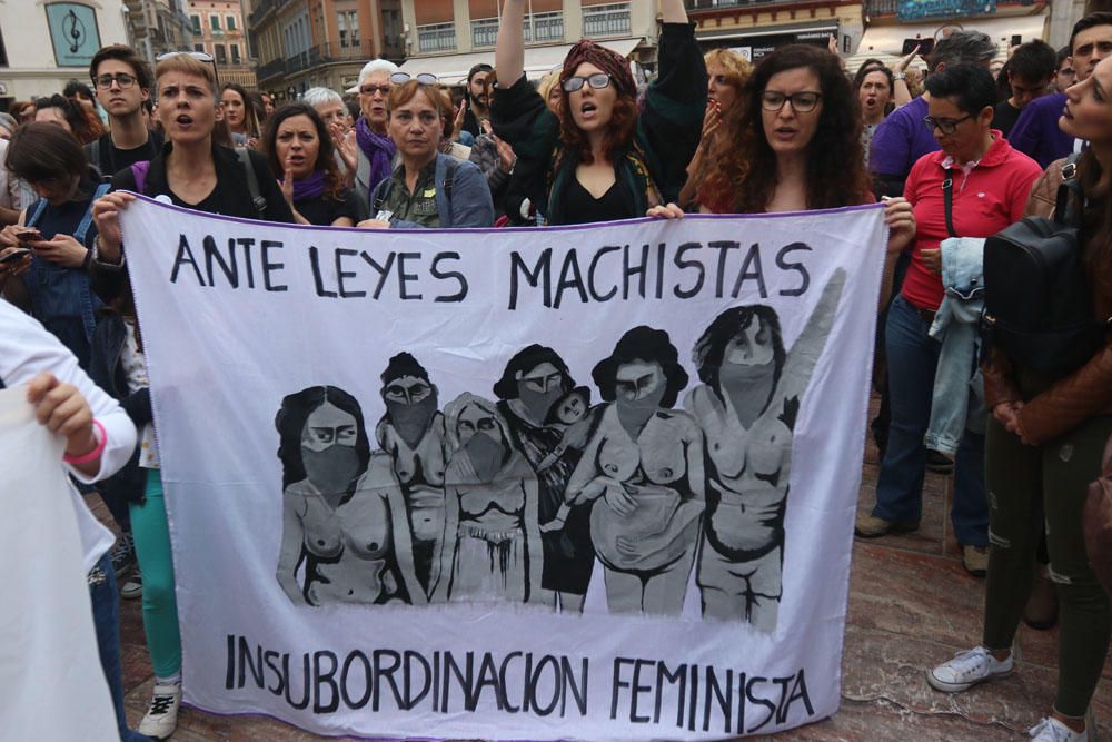 Manifestación en Málaga contra la sentencia de la Manada