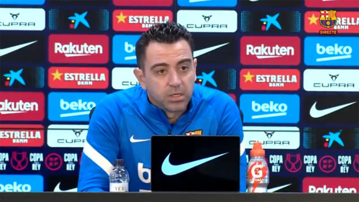 Xavi Hernández, en rueda de prensa