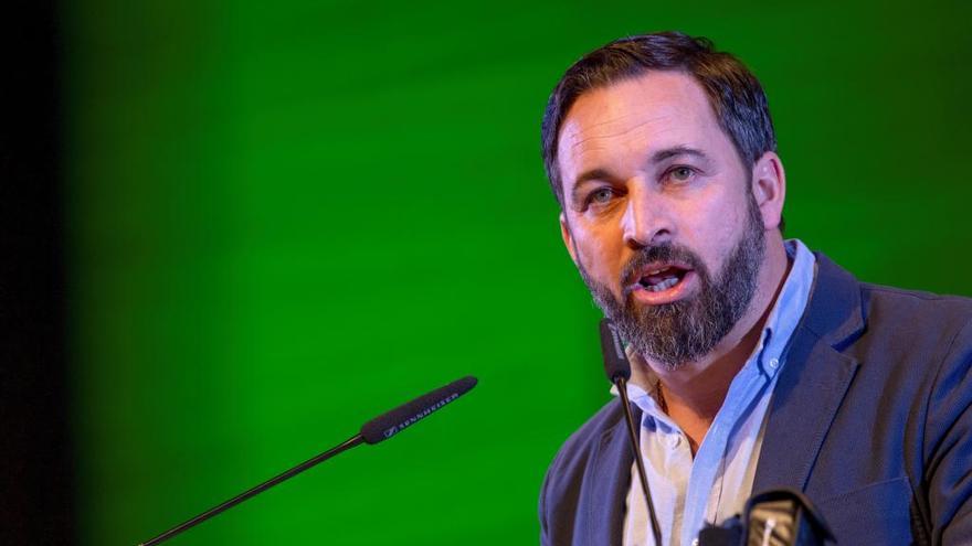 Santiago Abascal, ayer, en el acto en Toledo.