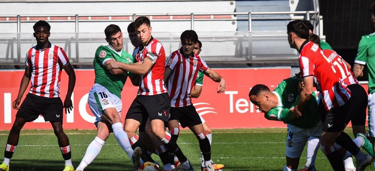 Markel, en el partido en Lezama.