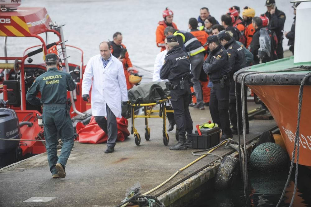 Operativo de rescate del cuerpo de Andrea en A Coruña