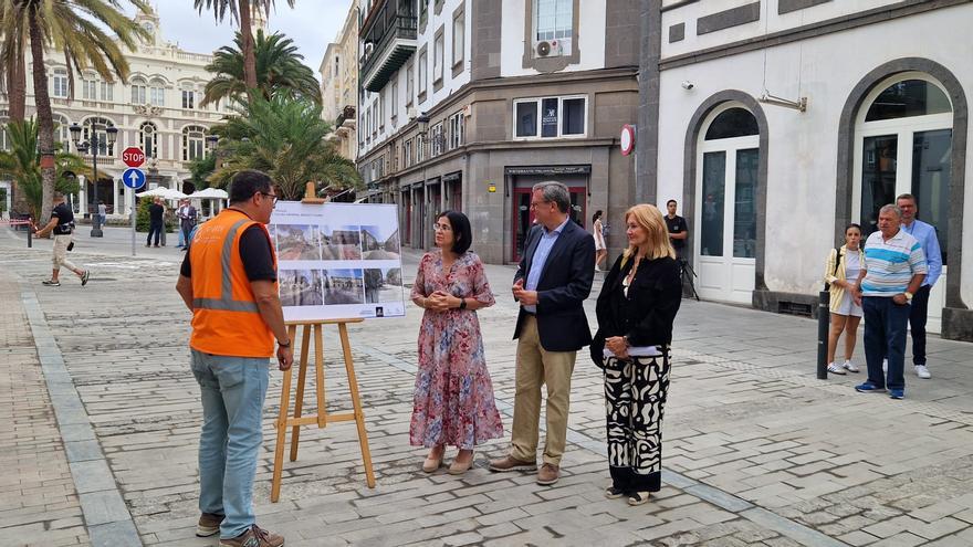 Carolina Darias inaugura las obras en las calles General Bravo y Muro de Triana.