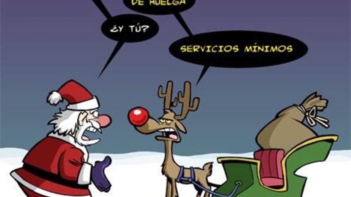 Los problemas laborales de Papá Noël con sus renos