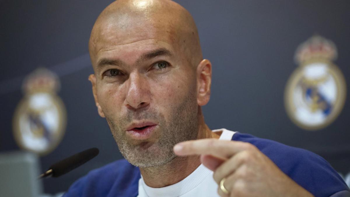 Zinedine Zidane, entrenador del Real Madrid, en rueda de prensa