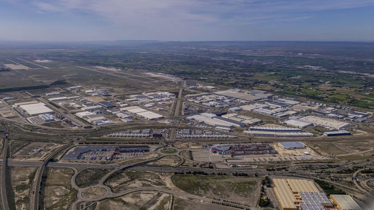 Imagen aérea de la Plataforma Logística de Zaragoza (Plaza).