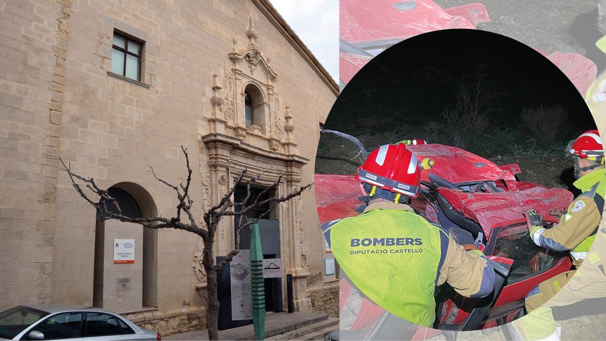 Los dos heridos en el accidente de Benassal han sido llevados al centro de salud de Morella.