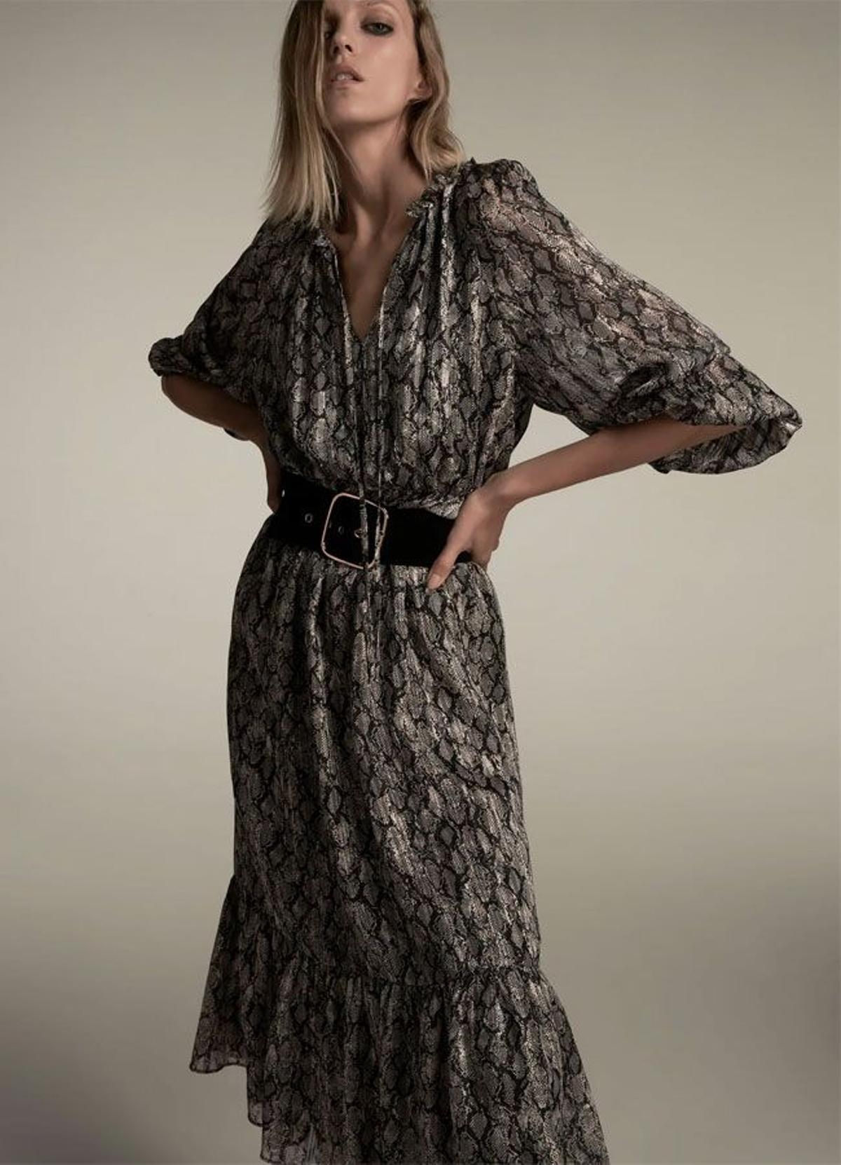 Vestido estampado animal print Zara