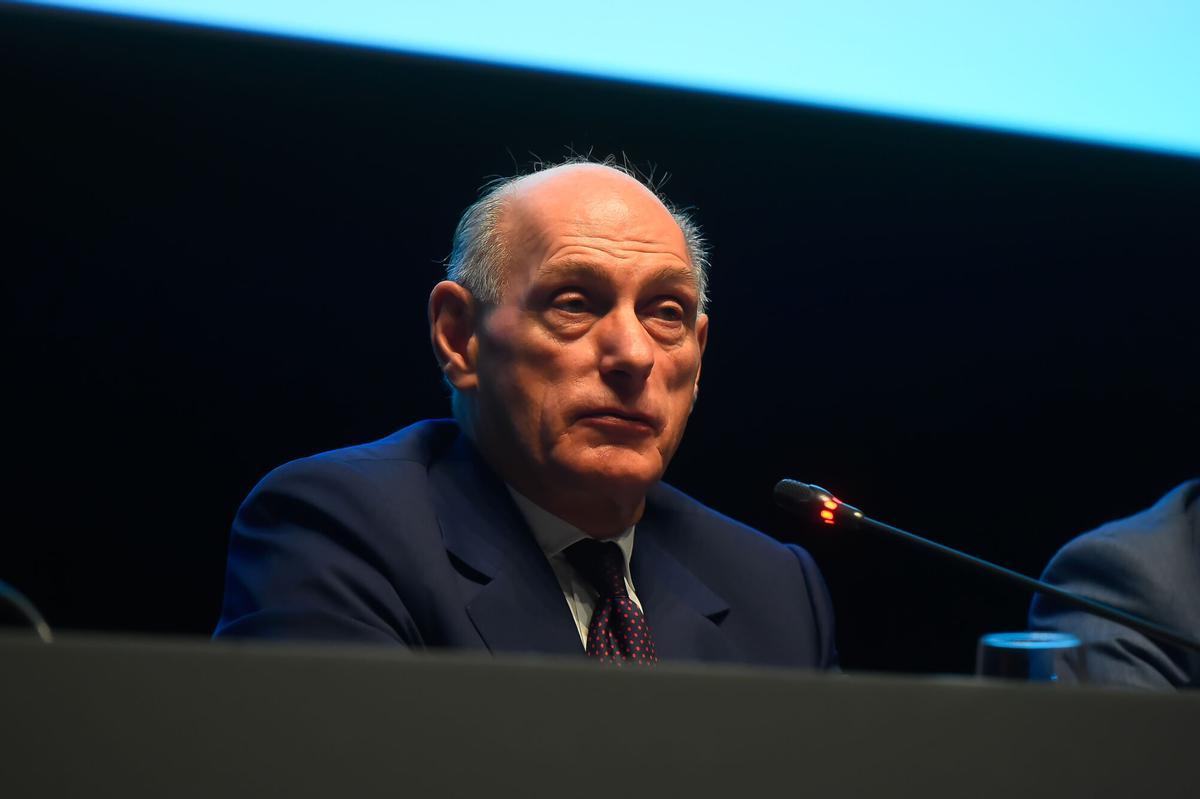 Bernard Ruiz-Picasso, presidente del Consejo Ejecutivo del MPM, durante el acto de presentación de la muestra 'Óscar Domínguez'