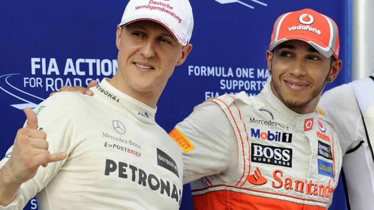 Schumacher y Hamilton, en una imagen de archivo