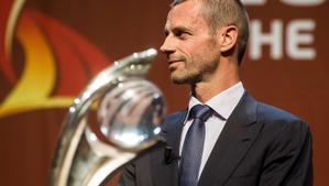 El presidente de la UEFA, el esloveno Aleksander Ceferin, en un acto.