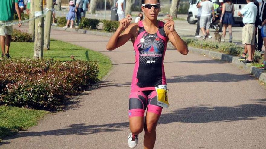 Saleta Castro, durante una prueba celebrada en Pontevedra. //Rafa Vázquez.