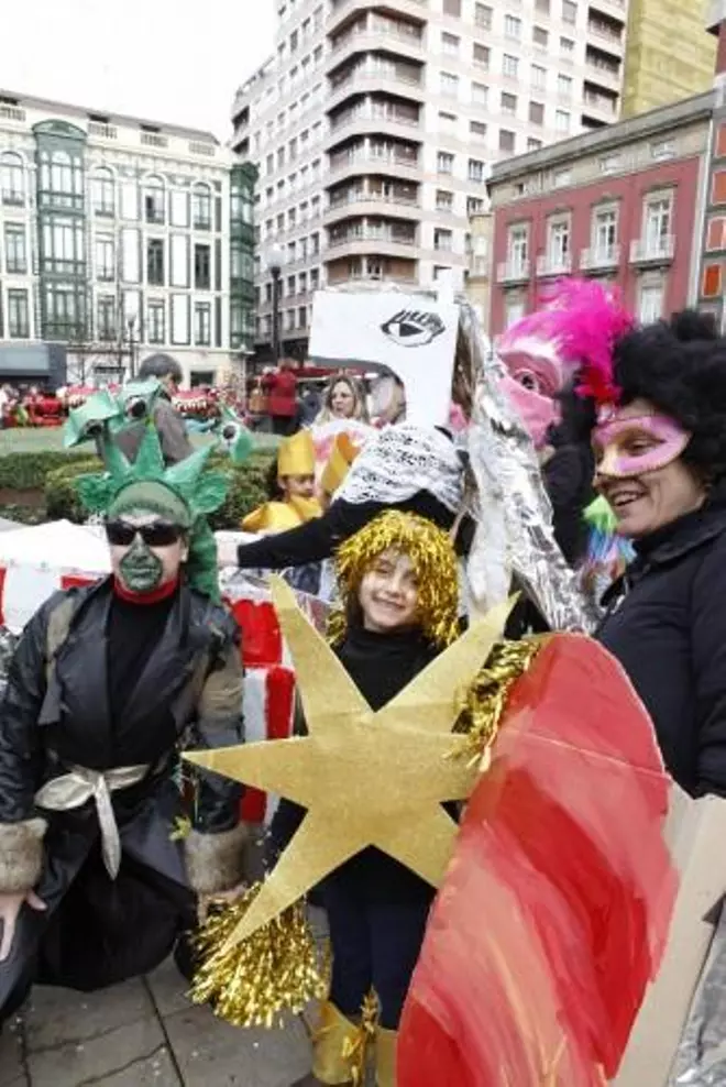 Desfile infantil del Antroxu en Gijón