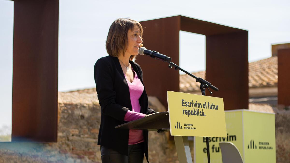 Anna Massot durant el seu parlament.