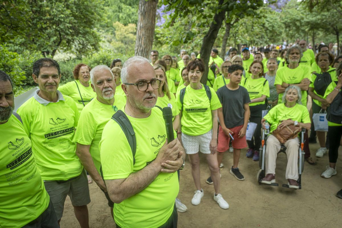 Unas 200 personas trasplantadas marchan en Barcelona en agradecimiento a los donantes de órganos