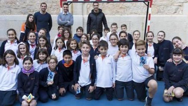 Asenjo visitó ayer el colegio Escuelas Pías dentro de la actividad 'Una Estrella en tu Cole'.