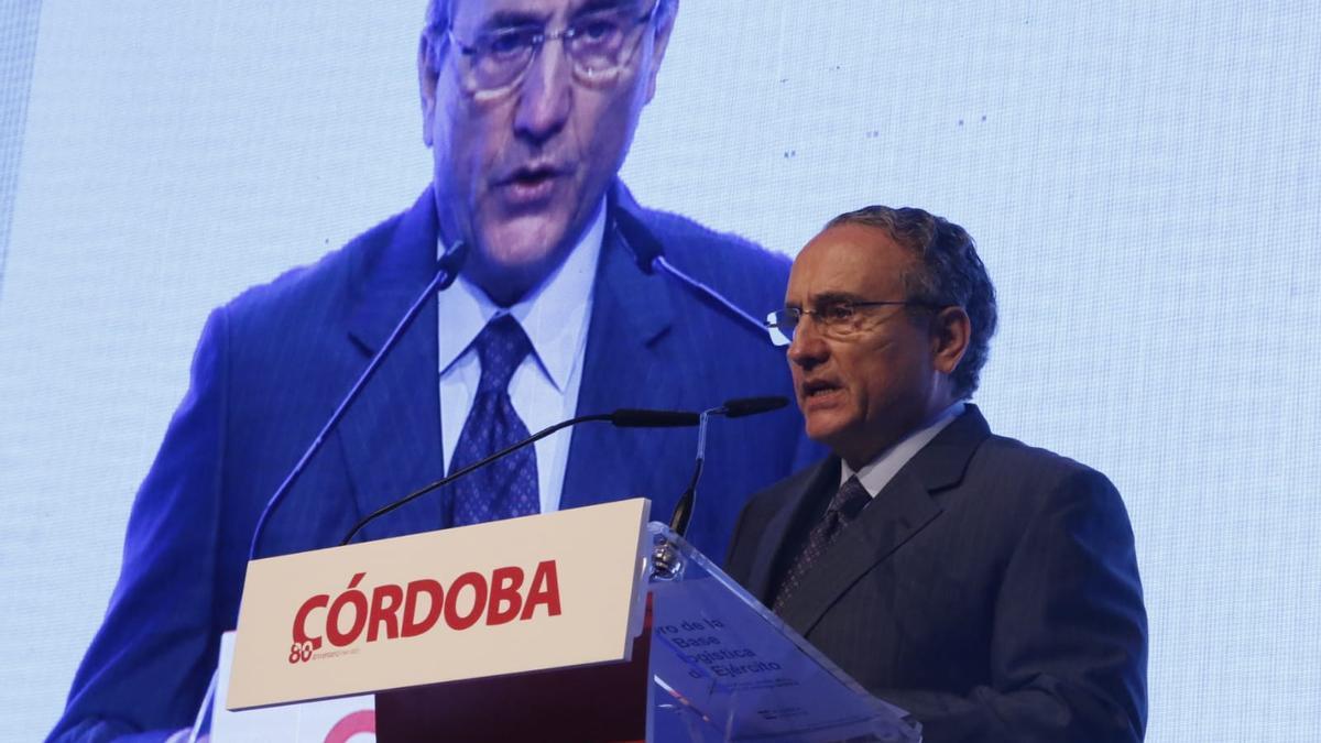 Javier Moll, presidente de Prensa Ibérica, editora de Diario CÓRDOBA, interviene en el Foro de la Base Logística de Diario CÓRDOBA.