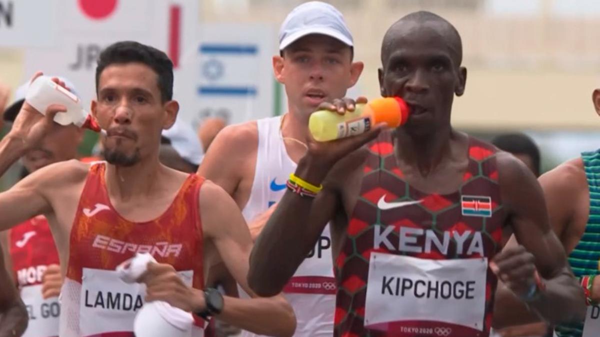 Un sensacional Lamdassem, junto a Kipchoge