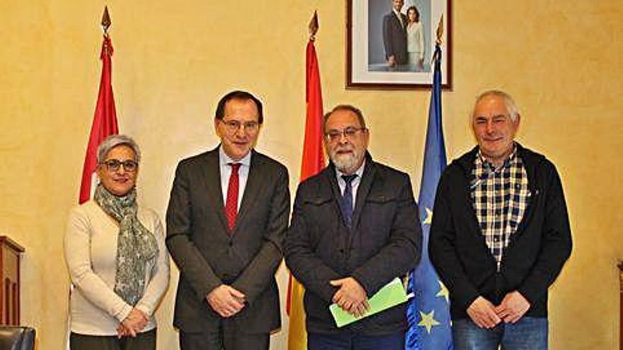 Por la izquierda Fidalgo, Blanco, Pilo y De la Torre.