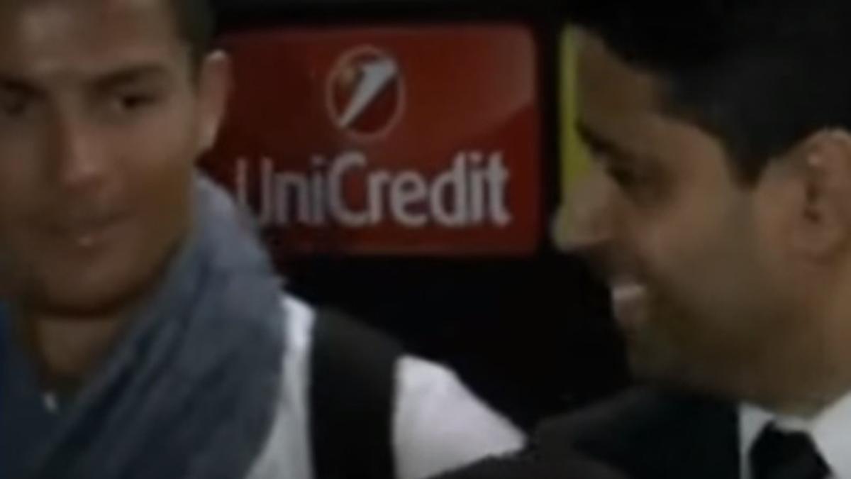 Cristiano Ronaldo saludó con un guiño a Al-Khelaifi