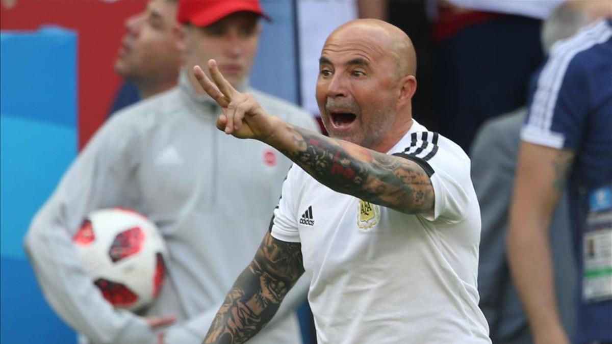 Jorge Sampaoli tuvo una polémica etapa como seleccionador de Argentina