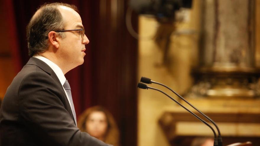 Jordi Turull pronunciant el discurs del debat d&#039;investidura al Parlament