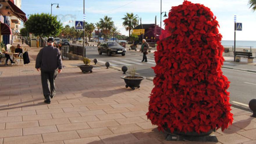 Uno de los pascueros colocados junto al paseo marítimo de Estepona.