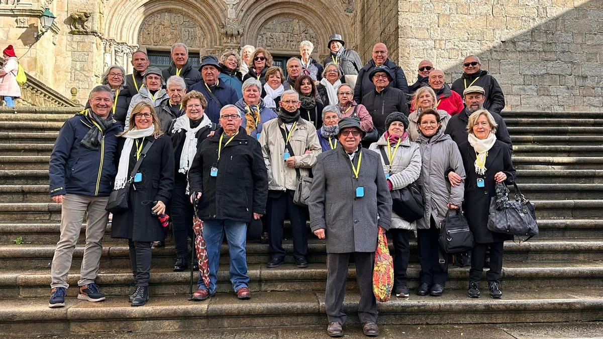 La coral de Antics Blavets, en Santiago de Compostela