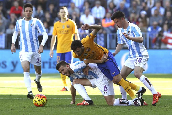 Imágenes del partido entre Málaga y Barcelona