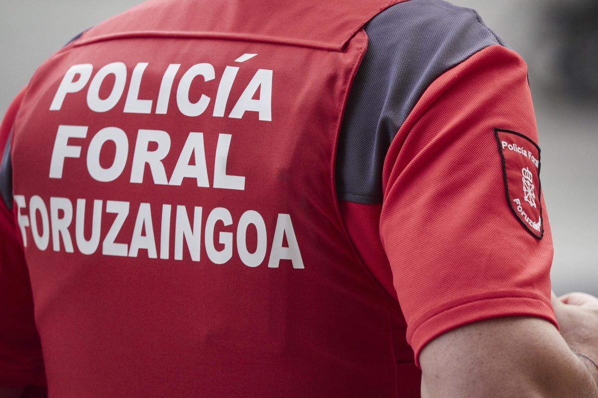 Un agente de la Policía Foral.