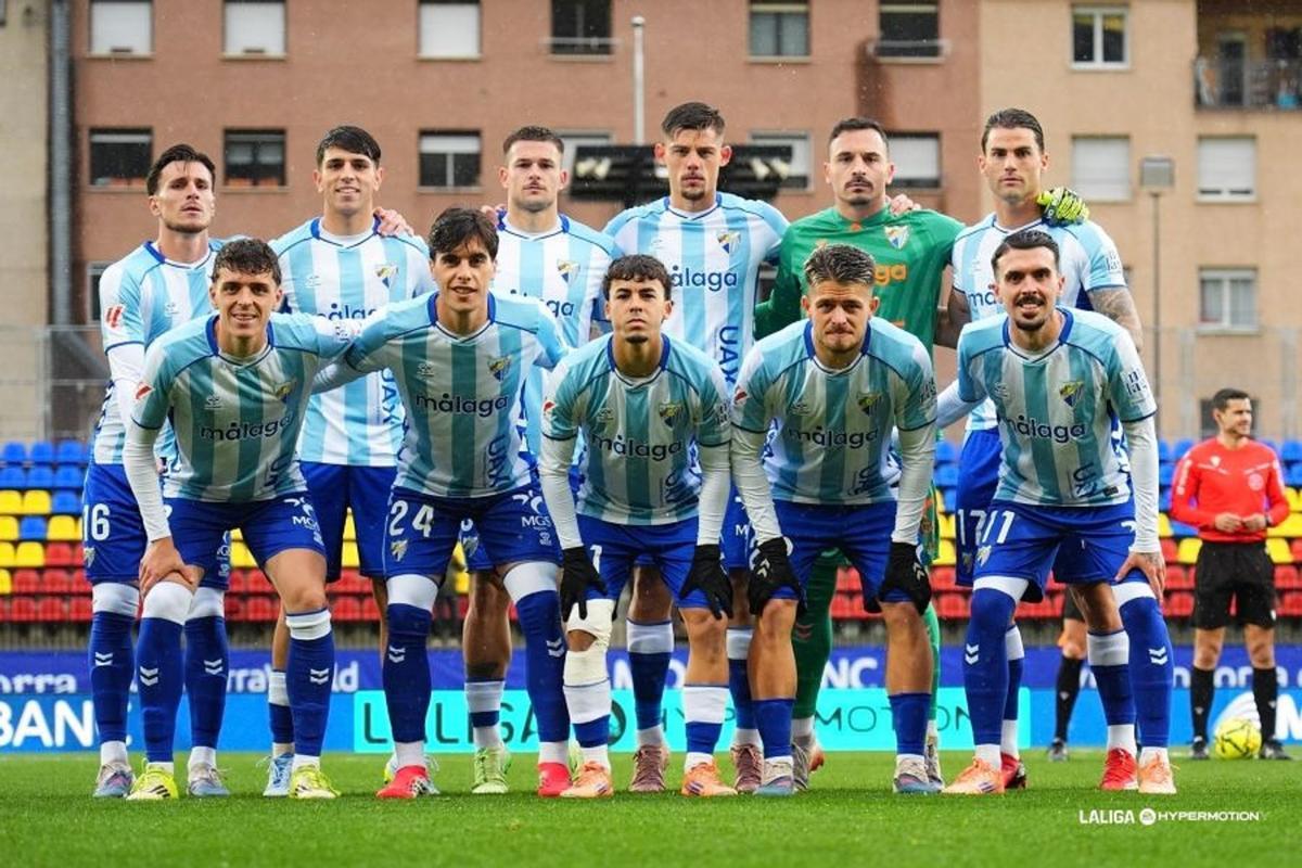 Once del Málaga CF frente al FC Andorra.