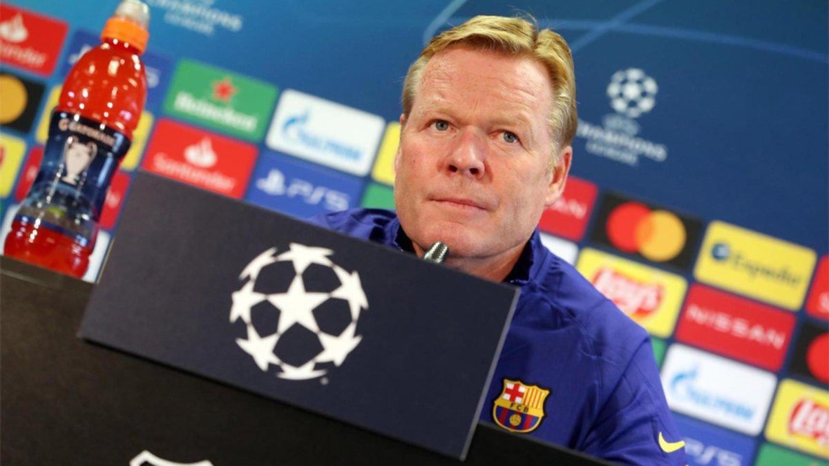 Ronald Koeman, entrenador del FC Barcelona, en rueda de prensa